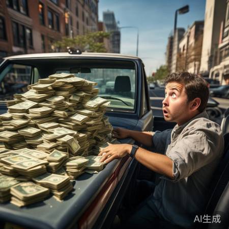 路边货车现钞无数