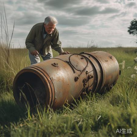 草丛惊现炮弹，老哥儿稳操稳控
