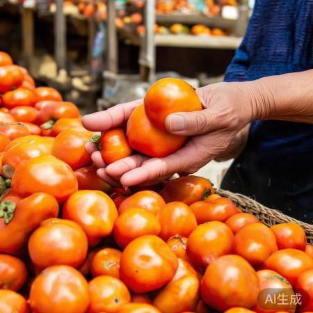 选皮薄色鲜柿子