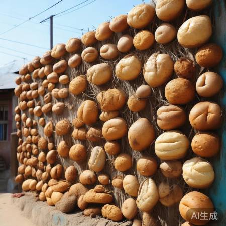 围墙烧饼馒头独特