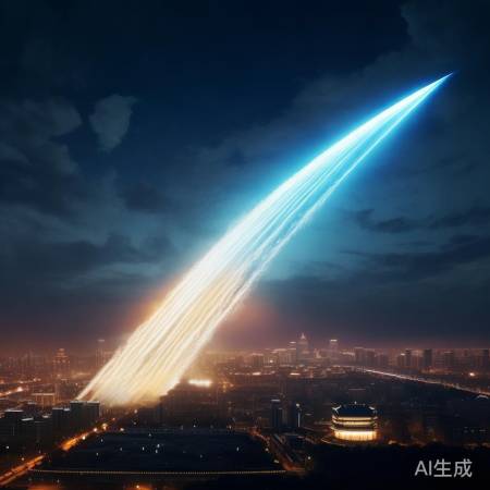 神舟二十一号飞船掠月奇观 北京上空璀璨亮相