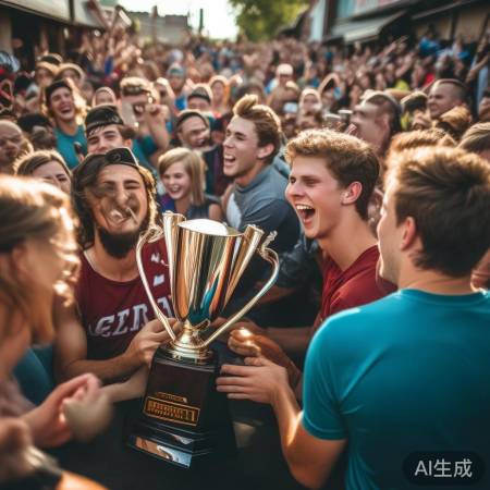 夺冠狂欢,球迷自豪