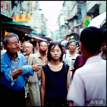 女生被选中却宽容忍让