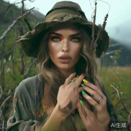 冷美人野外生存美甲睫毛坚挺