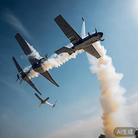 惊险特技飞行,飞机空中瑜伽