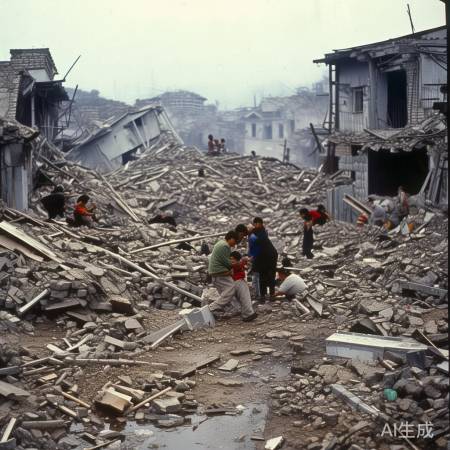 地震阻断，孩童苦难