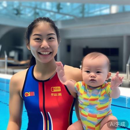 全红婵:跳水金牌妈妈萌娃照