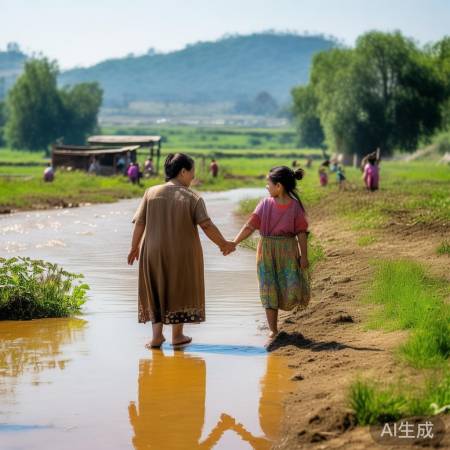 母女平安，共护黄河