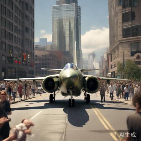 飞机误入街头,幸无伤亡损失