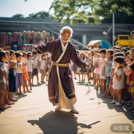 舞剑老人奇遇记：幼儿园里的非凡之旅