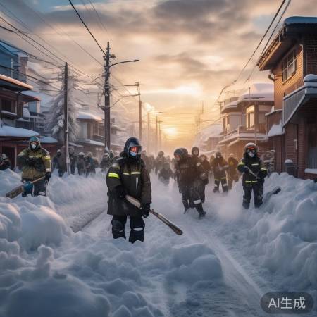 乌鲁木齐抗雪救灾,注意保暖安全