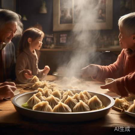 立冬饺子,温馨围坐,敬长辈。