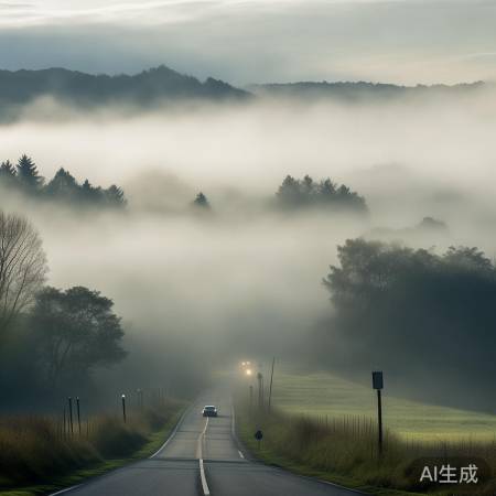 大雾明天散，出行等明天