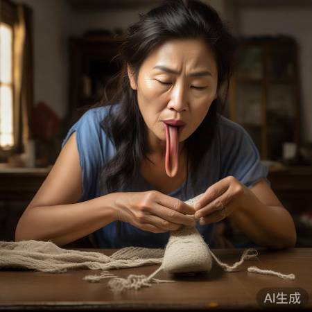 嘴绣鞋垫,技术非凡