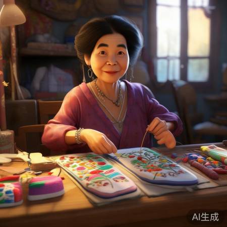 鞋垫绣出坚强母爱