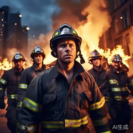 消防日赞英雄火焰蓝