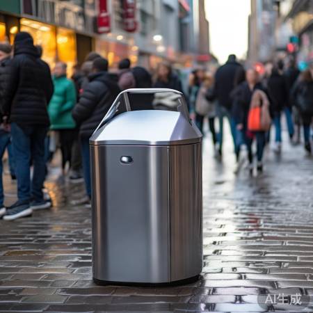 纽约创新带盖垃圾桶