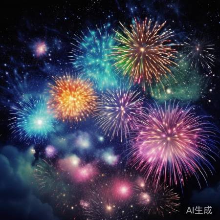 梦幻星空烟花表演