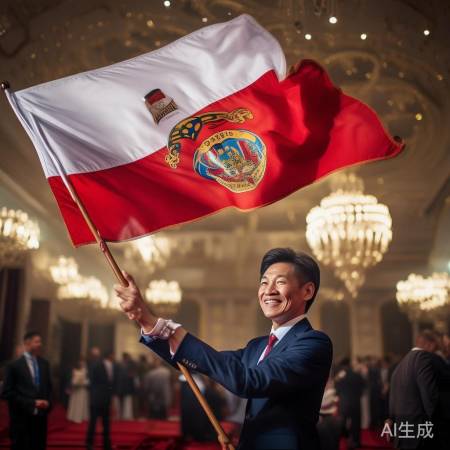 湖北郑钦文任旗手