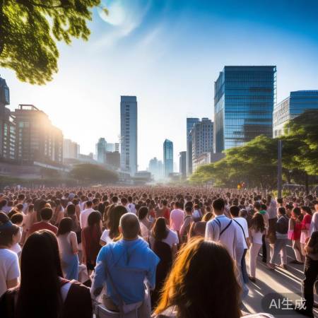 蓝天白云下的广州开幕式