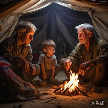 台风后温馨帐篷家