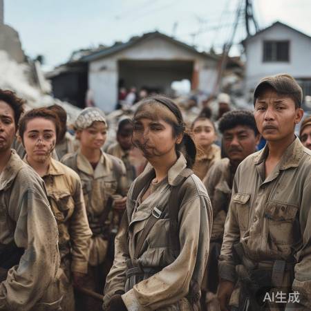 抗灾志愿者心系群众