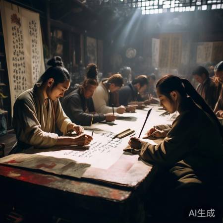 甲骨文书法表演惊艳亮相