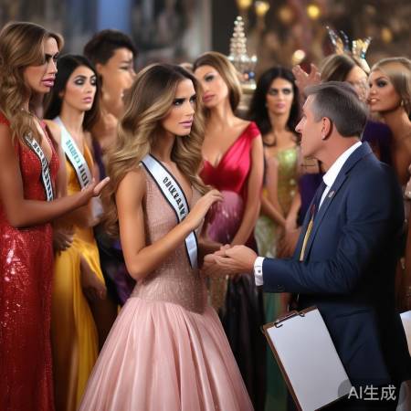 环球小姐大赛乌龙,佳丽不满。