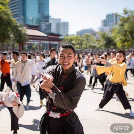 青年传承传统文化,武术魅力笑传