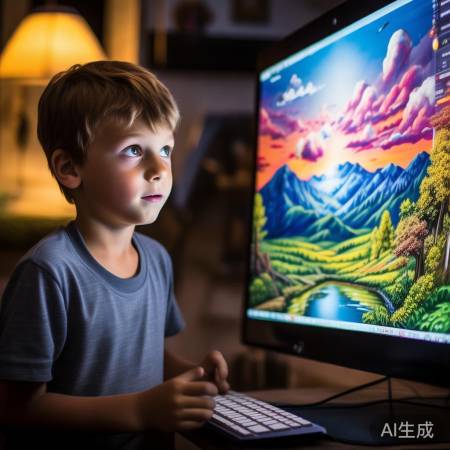 12岁神童AI画作惊呆邻里，神秘画作引发小区热议