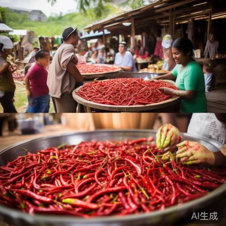 辣椒加工区,体验辣椒酱制作