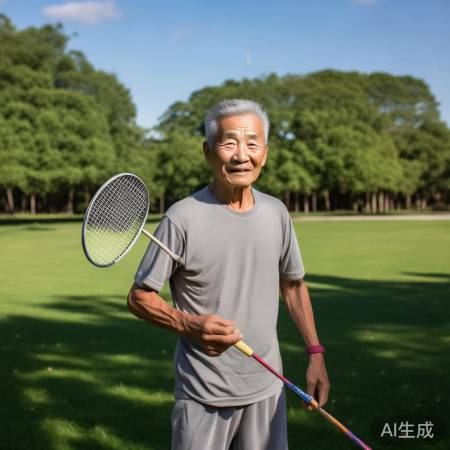 81岁羽毛球高手刘德荣