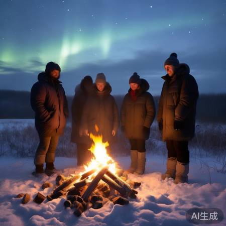 极光美景勿久视,保暖备食防寒夜