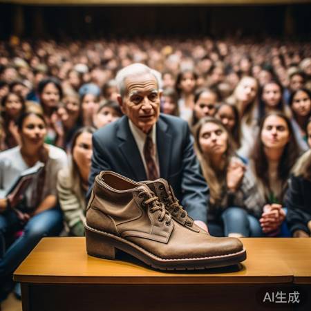 院士与大学交流，破旧布鞋展风采