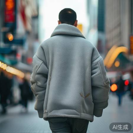 焦糖色羽绒服,复古时尚