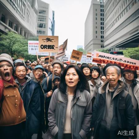“日本民众高呼首相下台”
