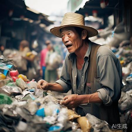 废品回收，大爷喊价，三种语言切换，实惠多多