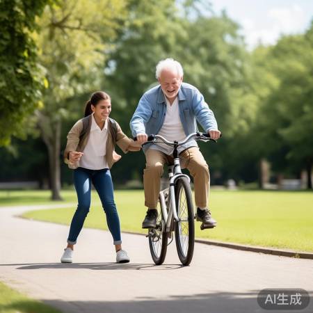 学骑自行车，心态轻松