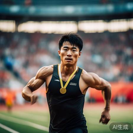 “田径冠军,梦想成真”
