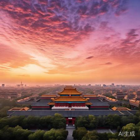 北京奇观！天空幻境朝霞惊艳，美成壁纸