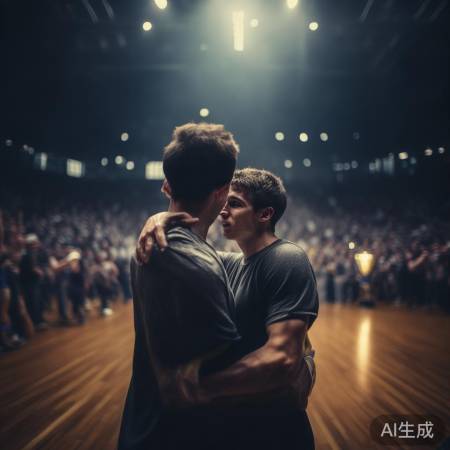 马龙许昕赛后拥抱,英雄梦再现