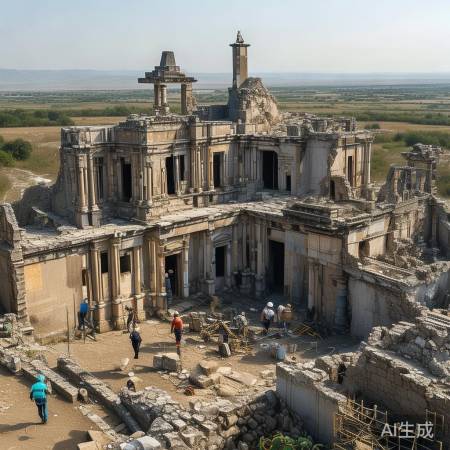 古宫遗址修复中