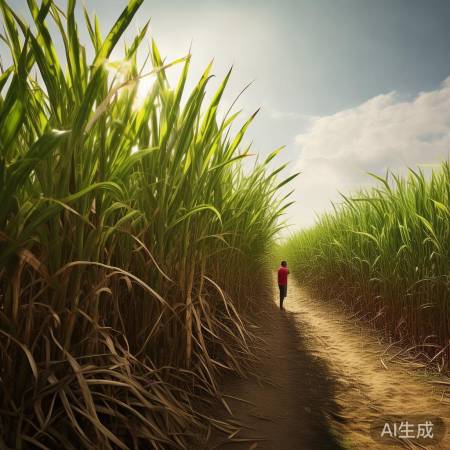 甘蔗园诱人,勿偷取成果