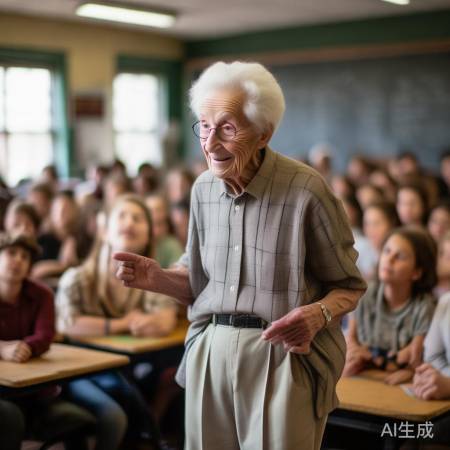 耄耋老教师,风趣幽默,深受学生