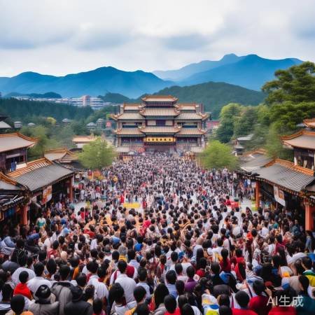 万岁山武侠城吸引游客,疫情助力