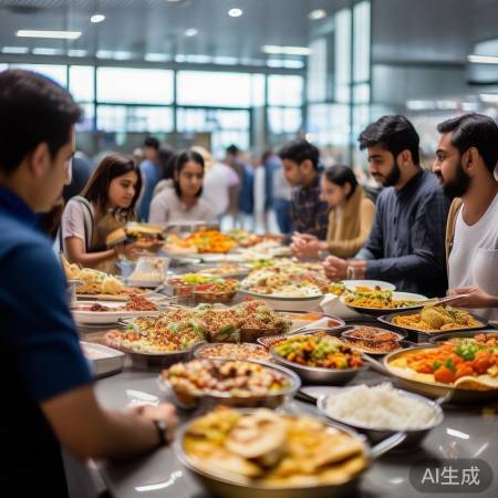 萧山机场关爱印度旅客,特色餐食