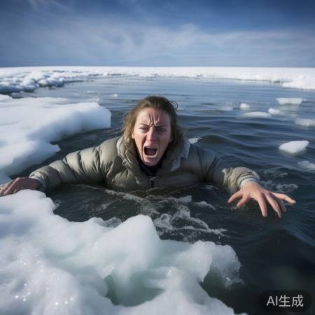 女子冰河求生,终得救