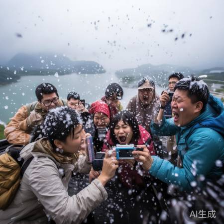 三峡之巅冰雹事故，游客受伤。