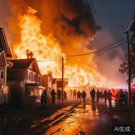 消防员英勇救火