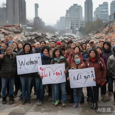 网友微博为威海祈福